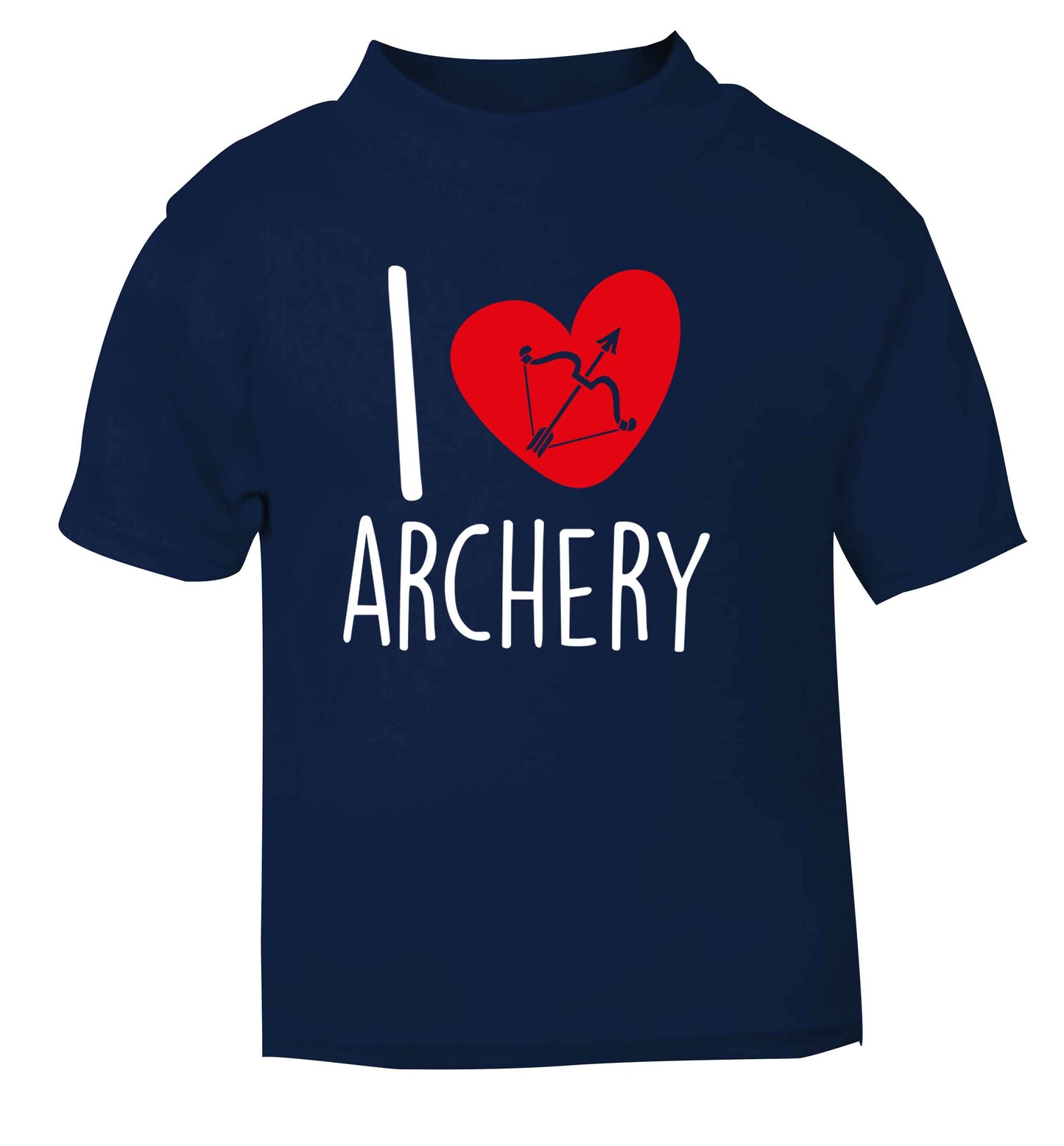 I love archery navy Baby Toddler Tshirt 2 Years