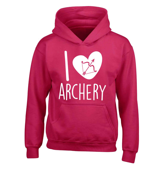 I love archery children's pink hoodie 12-13 Years