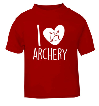I love archery red Baby Toddler Tshirt 2 Years
