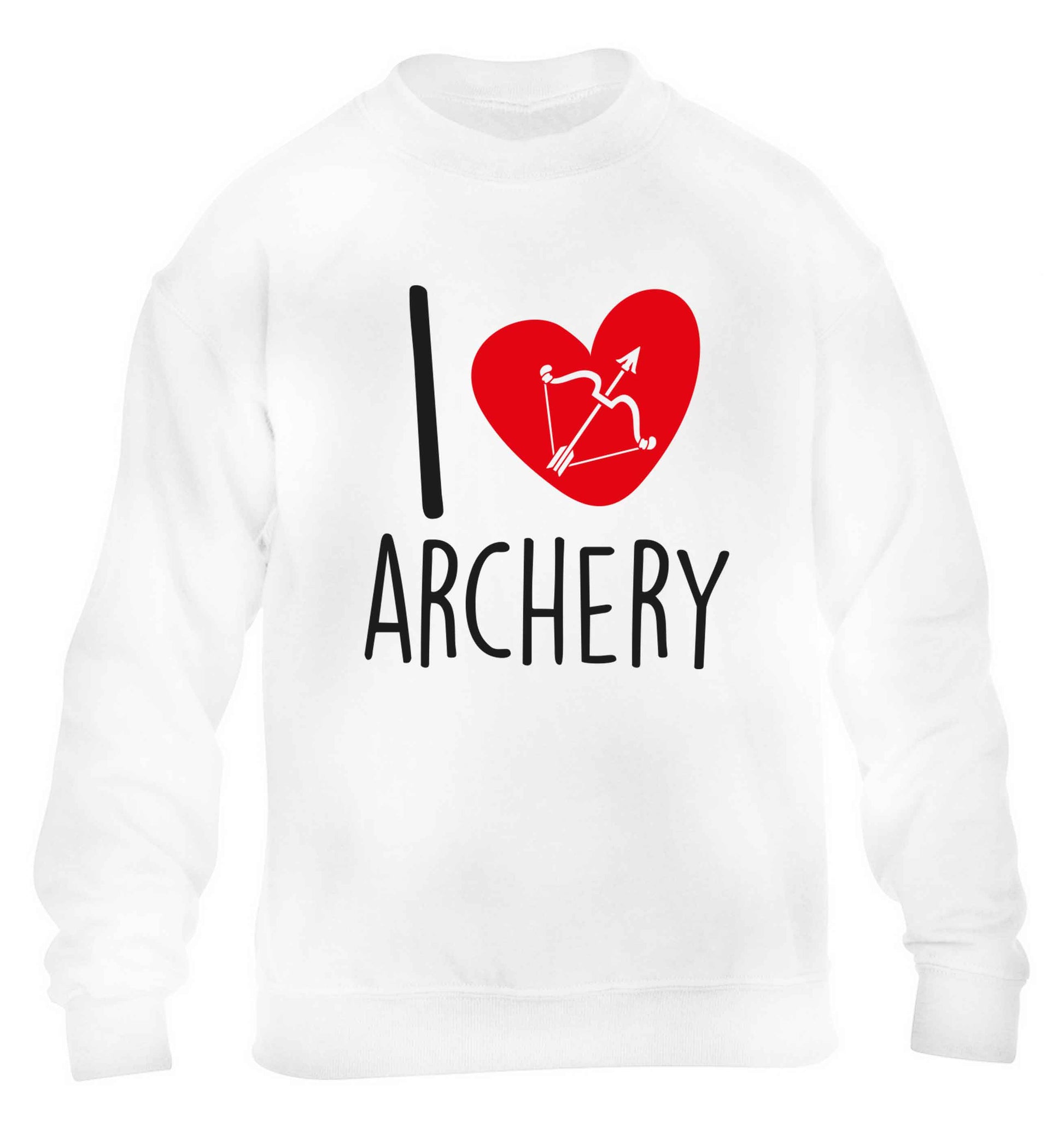 I love archery children's white sweater 12-13 Years