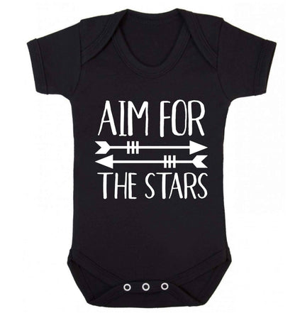 Aim for the stars Baby Vest black 18-24 months