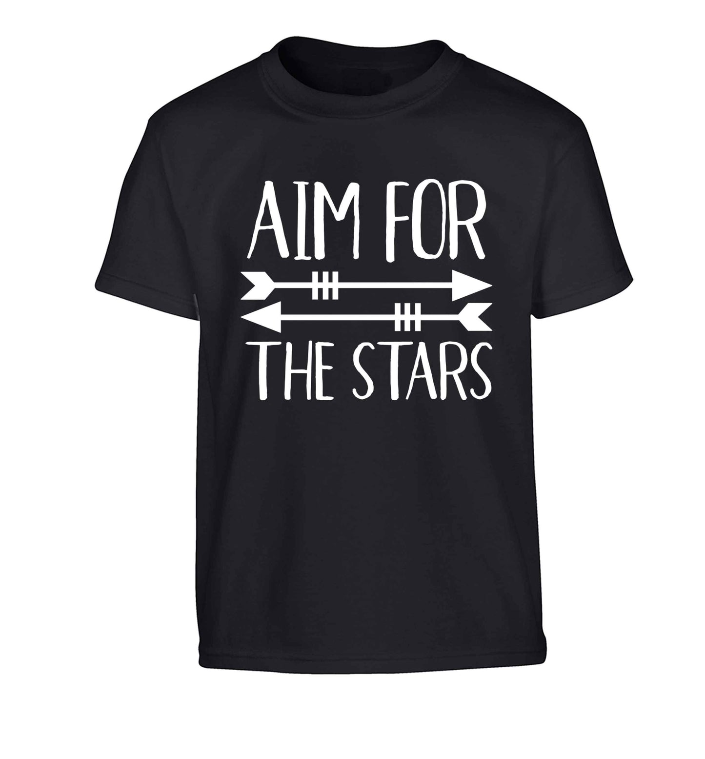 Aim for the stars Children's black Tshirt 12-13 Years