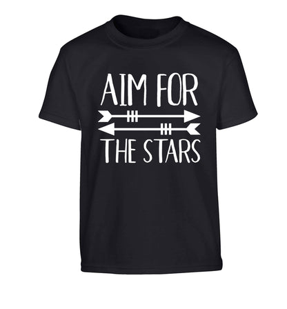 Aim for the stars Children's black Tshirt 12-13 Years