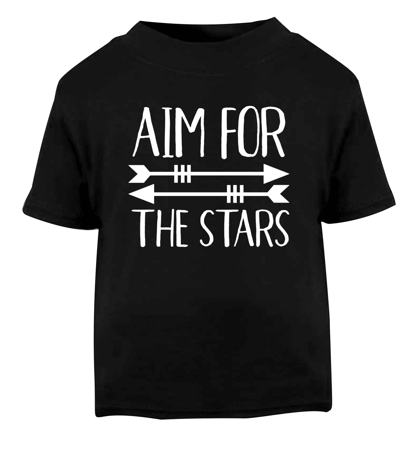 Aim for the stars Black Baby Toddler Tshirt 2 years