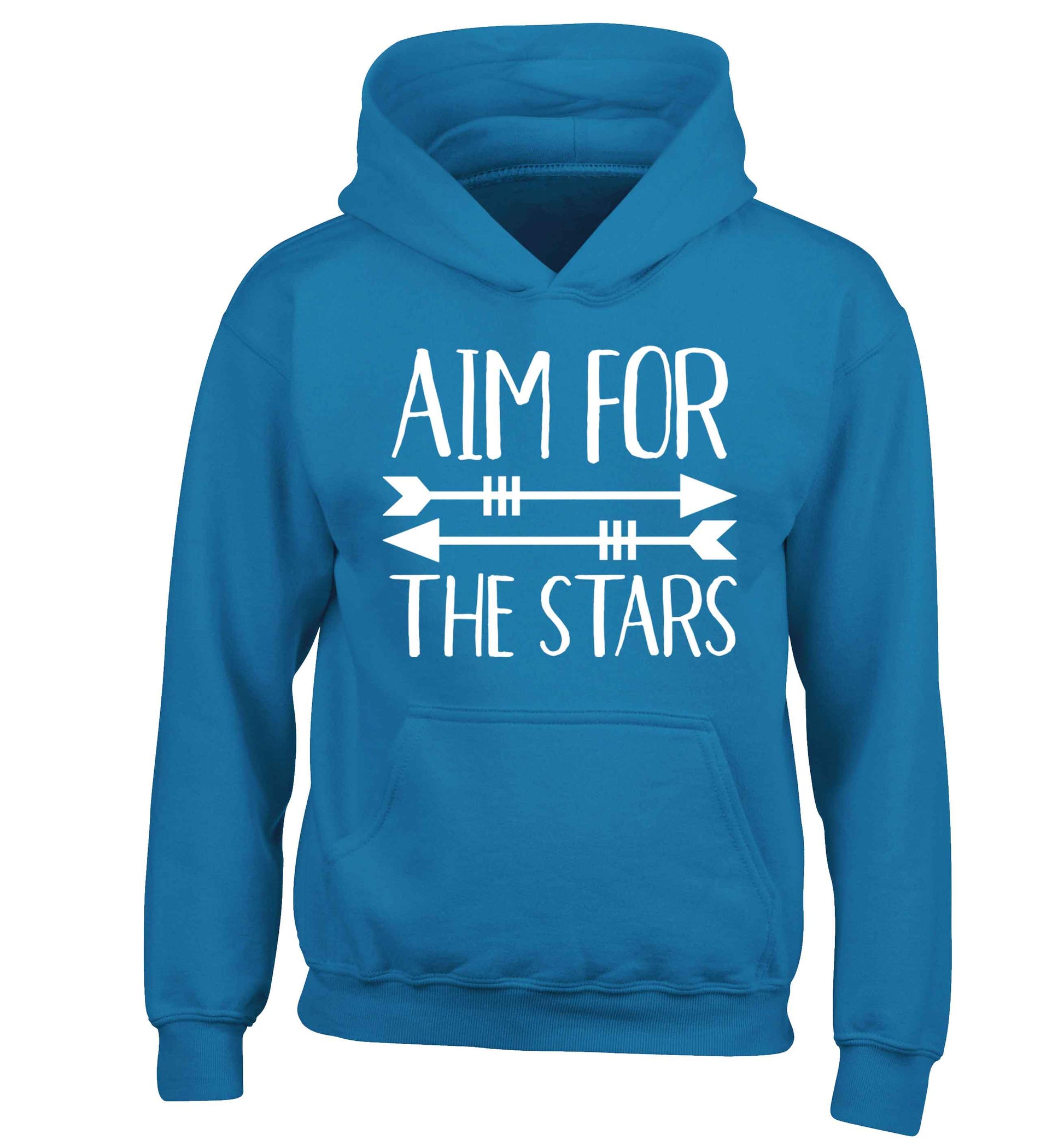 Aim for the stars children's blue hoodie 12-13 Years