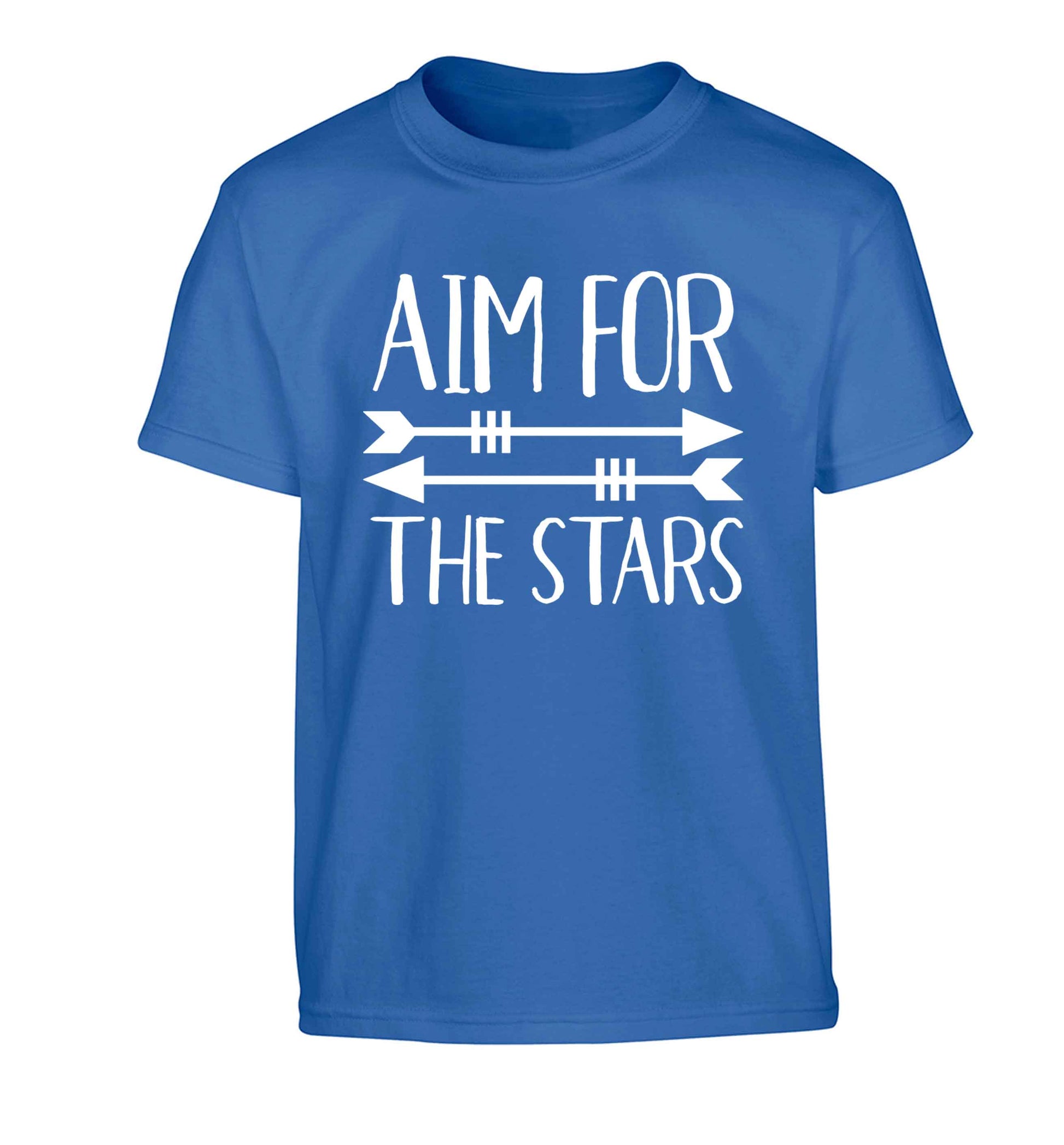 Aim for the stars Children's blue Tshirt 12-13 Years