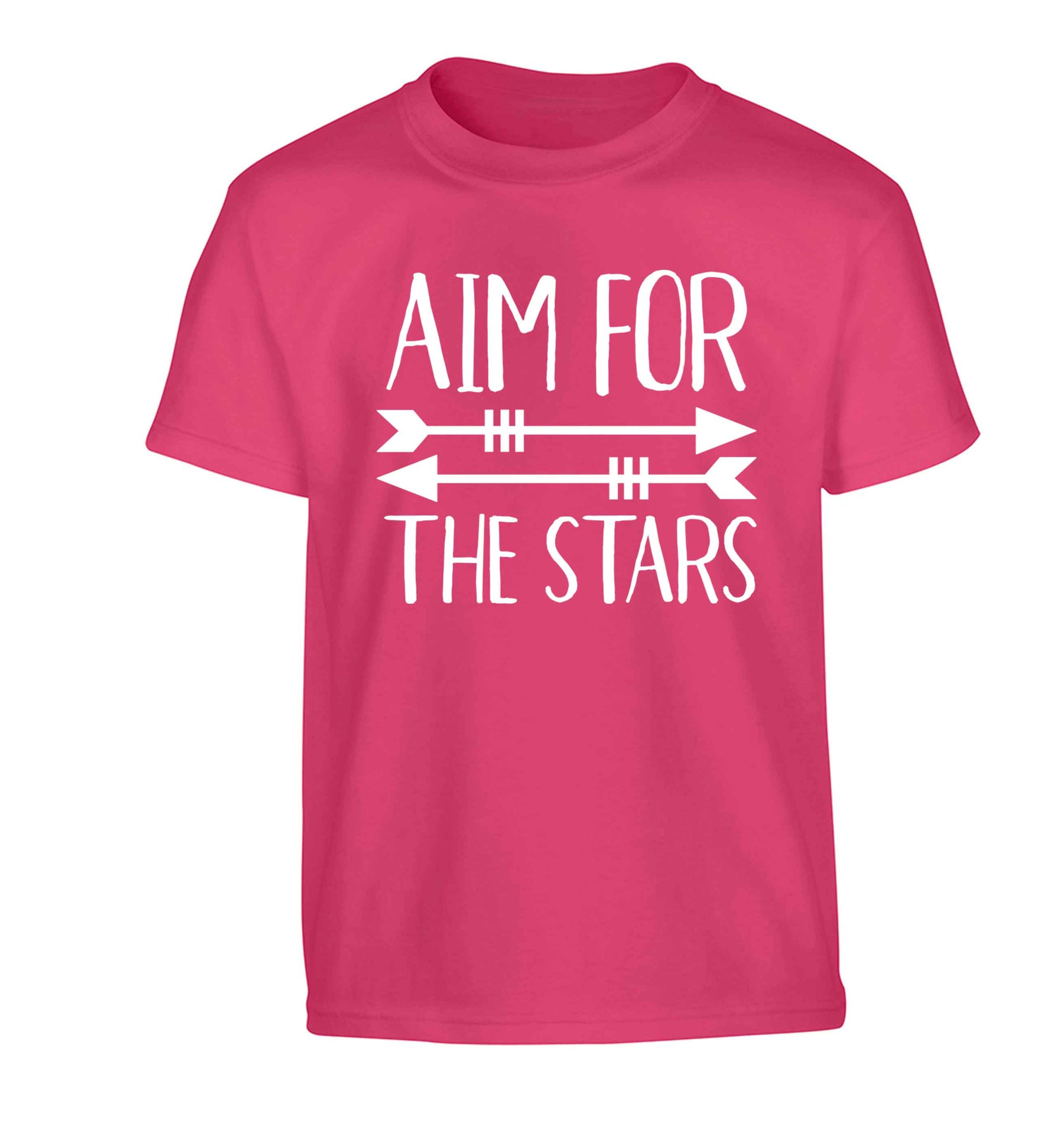Aim for the stars Children's pink Tshirt 12-13 Years
