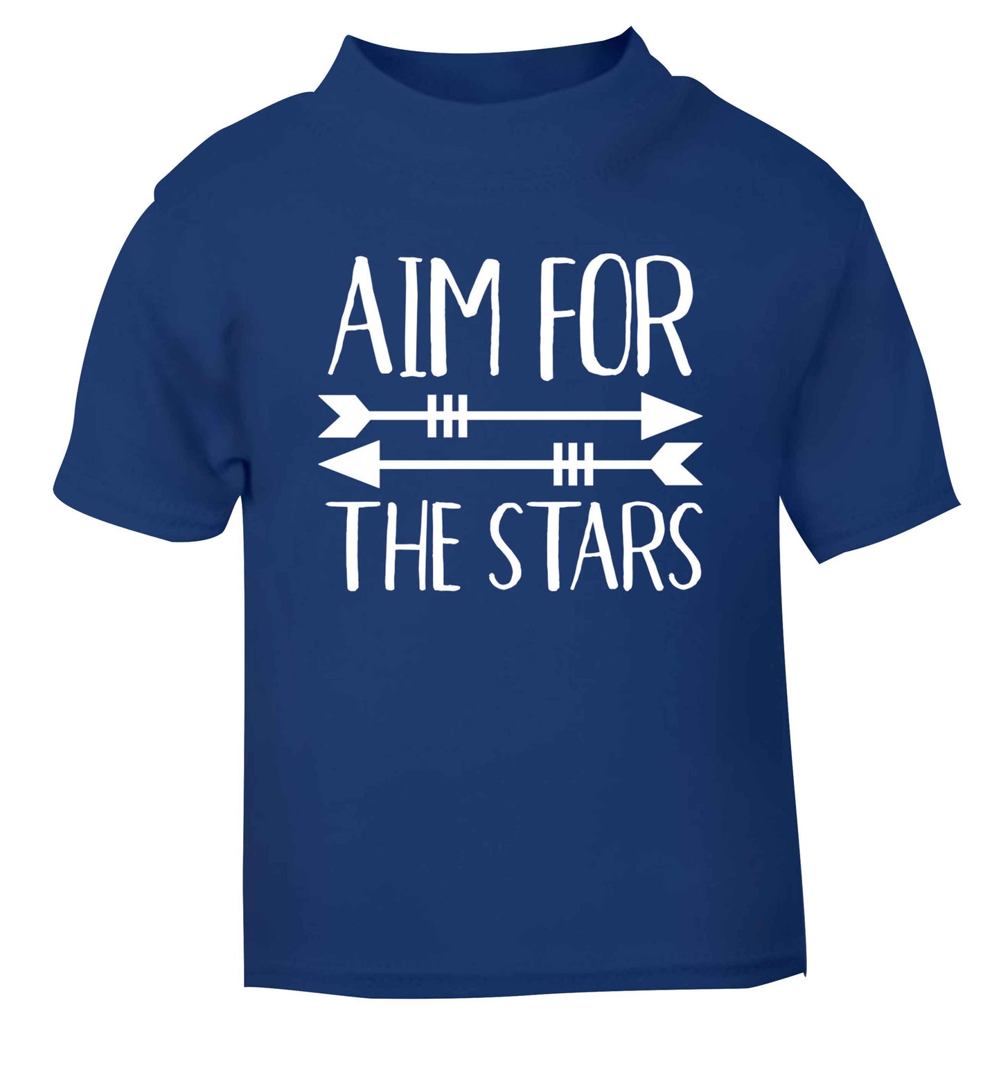 Aim for the stars blue Baby Toddler Tshirt 2 Years