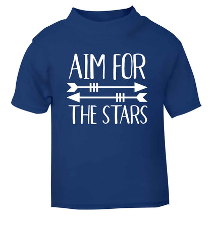 Aim for the stars blue Baby Toddler Tshirt 2 Years