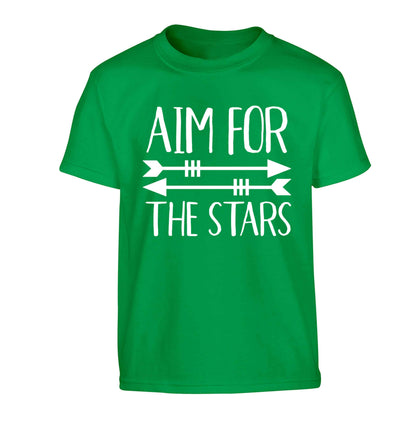 Aim for the stars Children's green Tshirt 12-13 Years