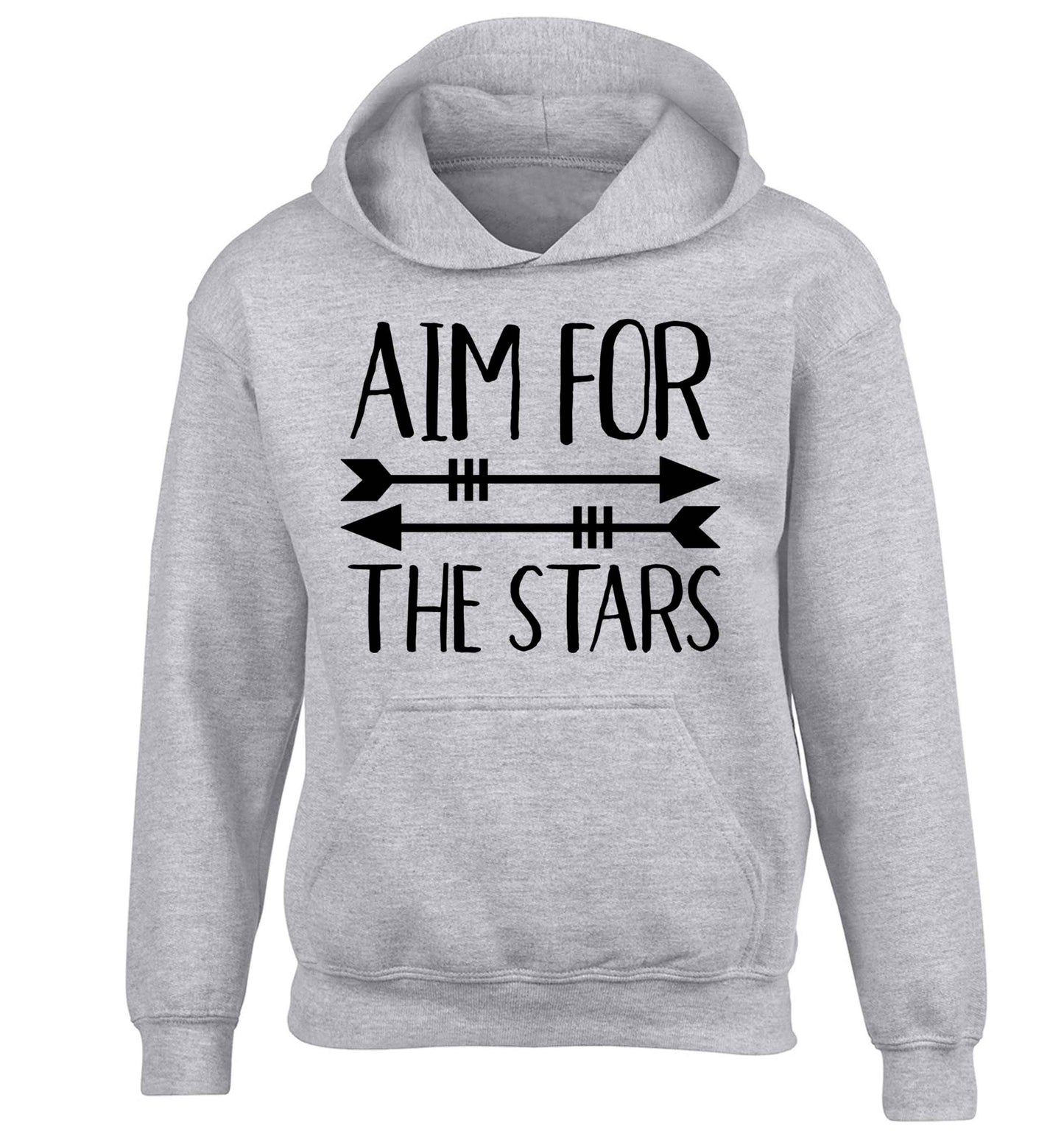 Aim for the stars children's grey hoodie 12-13 Years