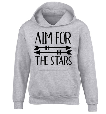 Aim for the stars children's grey hoodie 12-13 Years