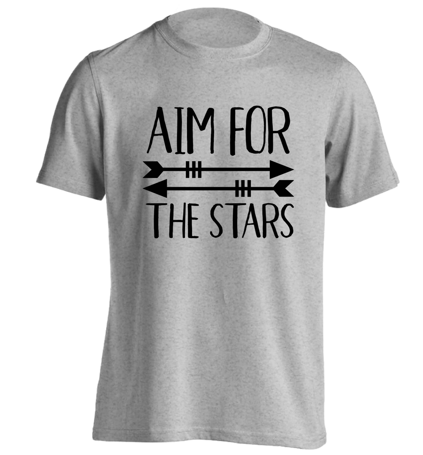 Aim for the stars adults unisex grey Tshirt 2XL