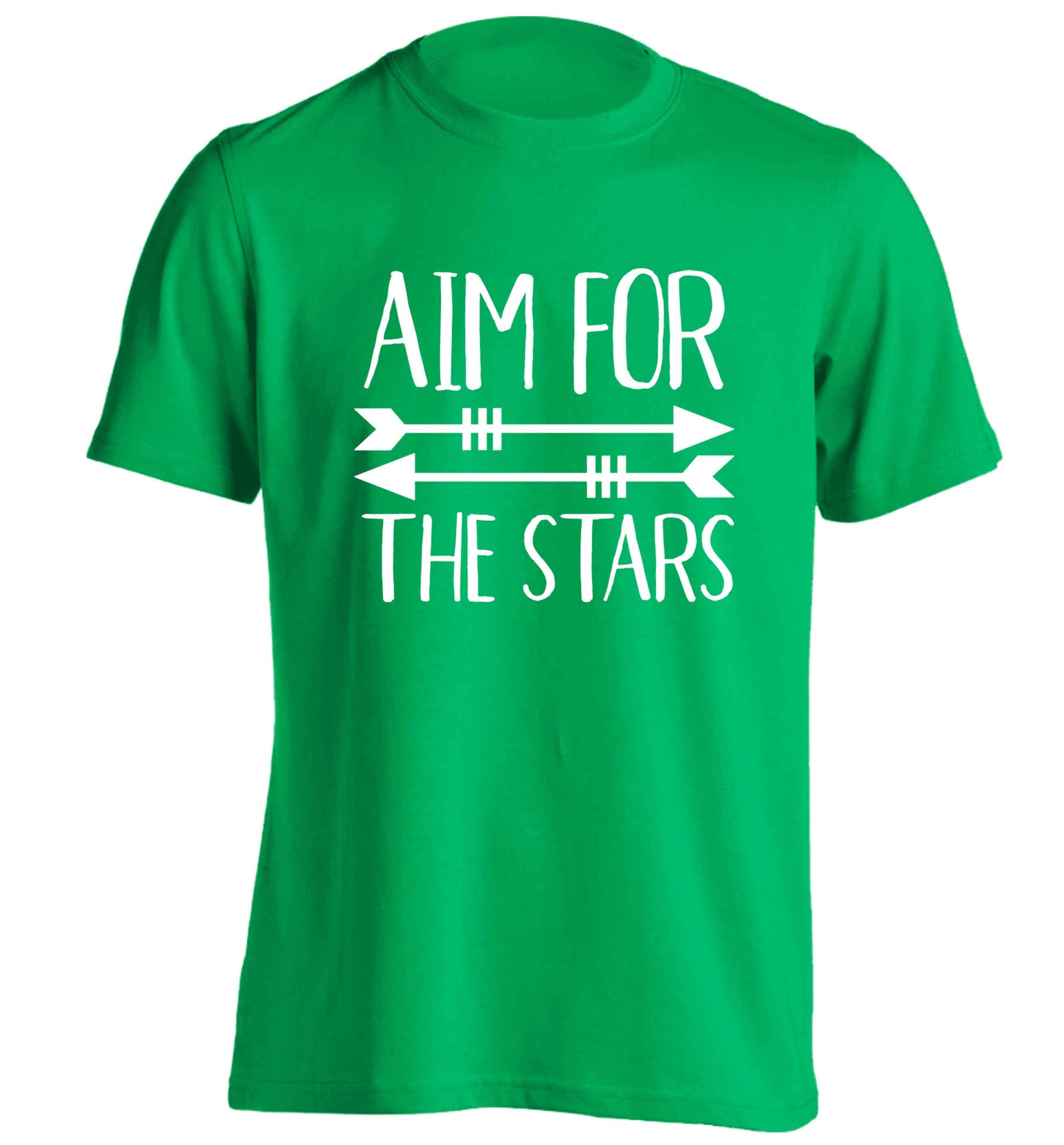 Aim for the stars adults unisex green Tshirt 2XL