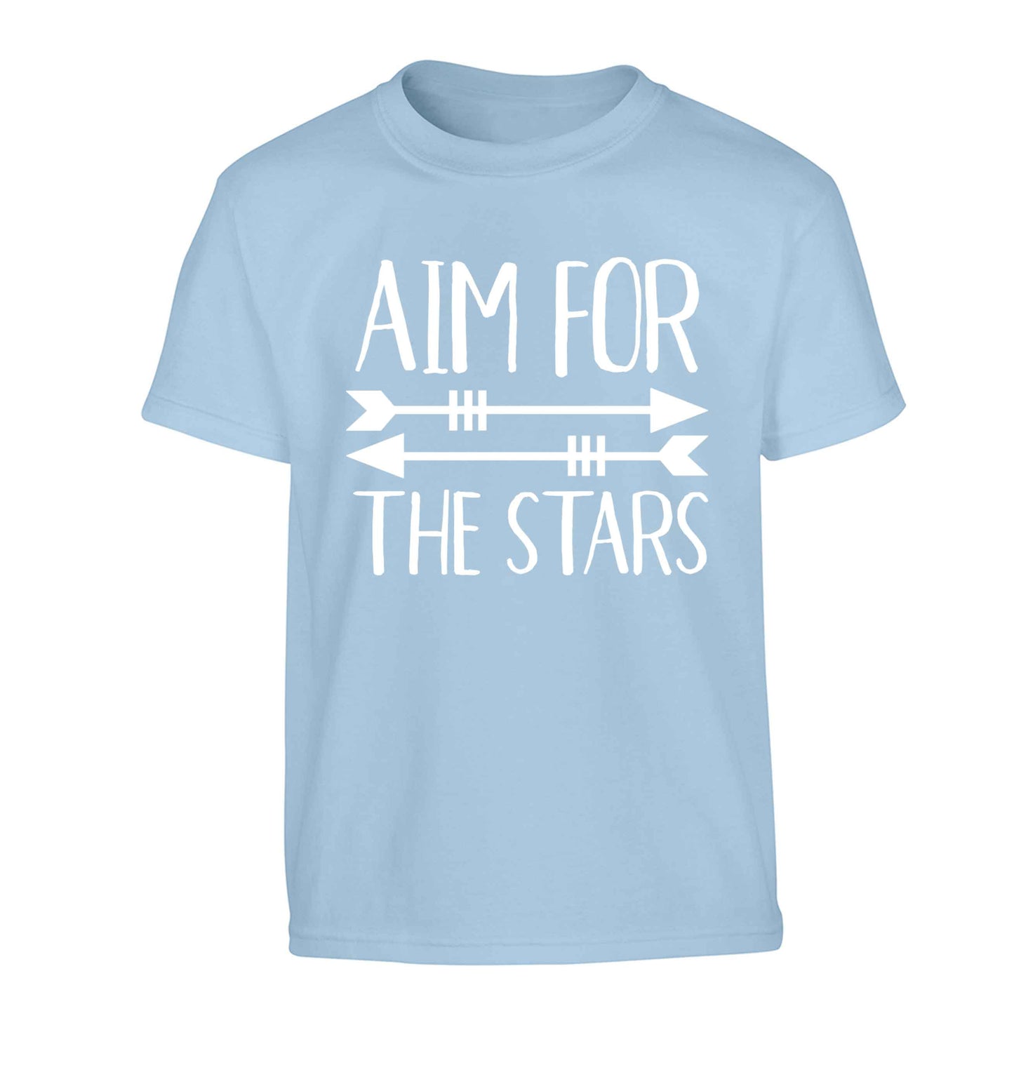Aim for the stars Children's light blue Tshirt 12-13 Years