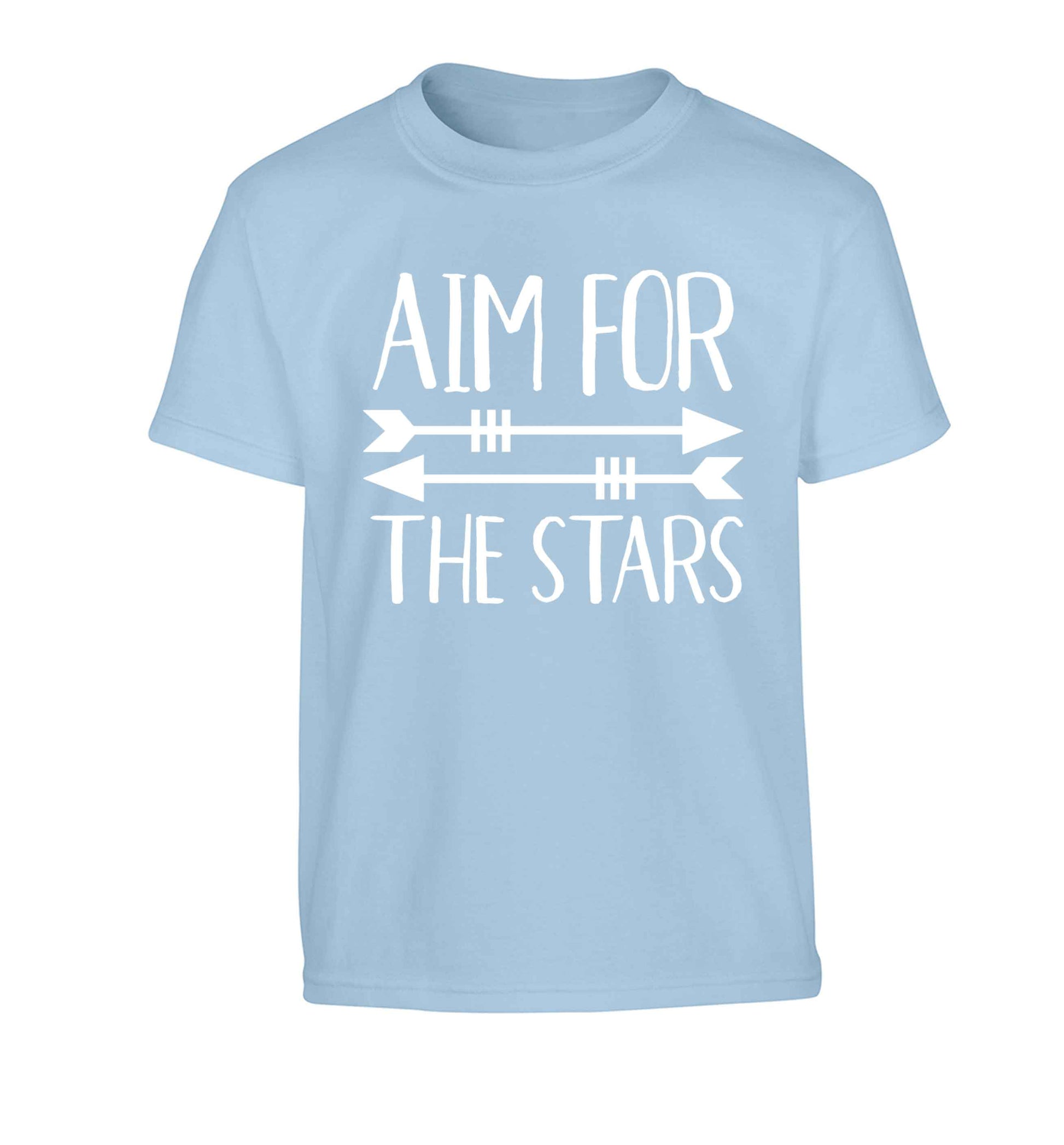 Aim for the stars Children's light blue Tshirt 12-13 Years