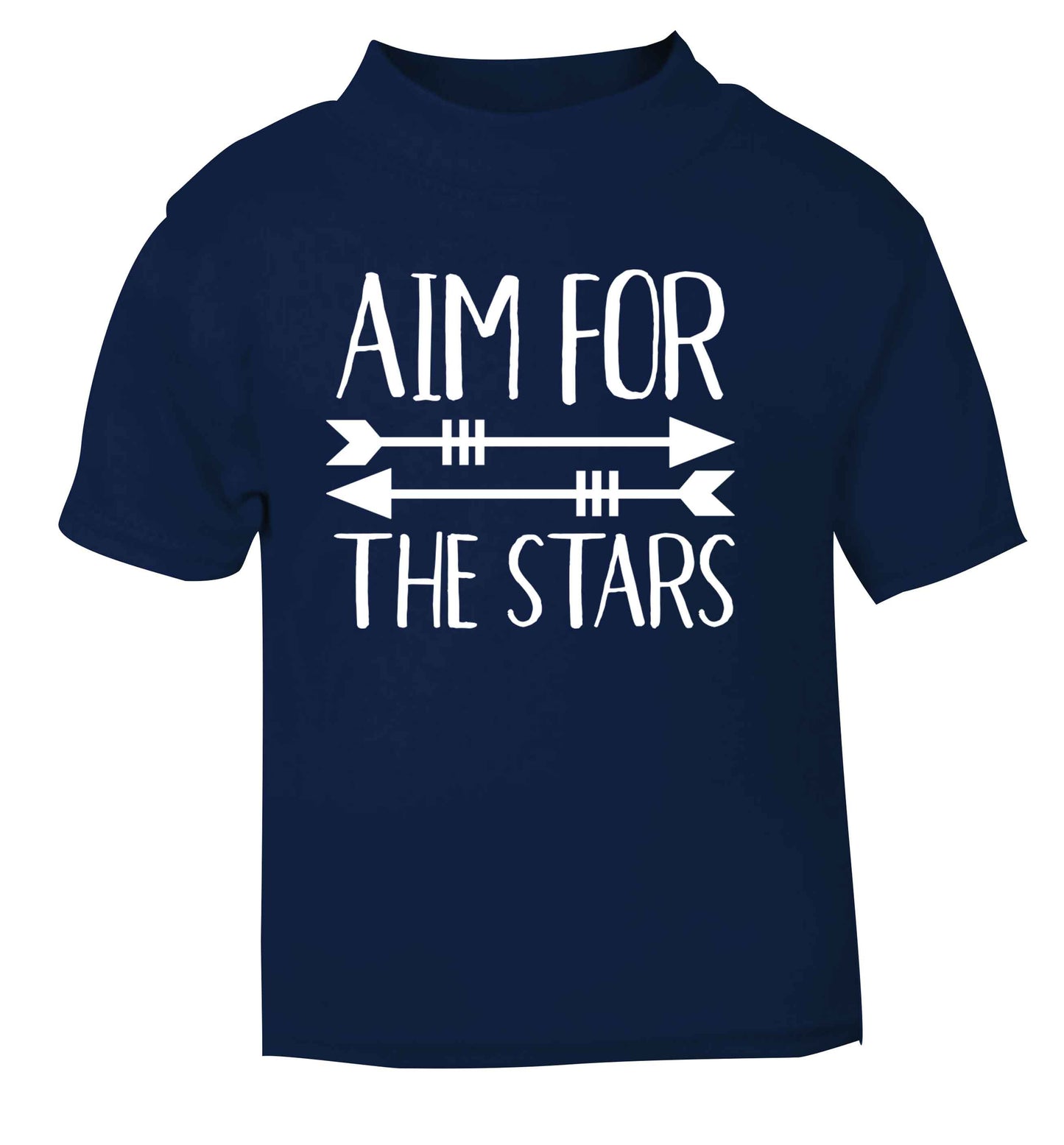 Aim for the stars navy Baby Toddler Tshirt 2 Years
