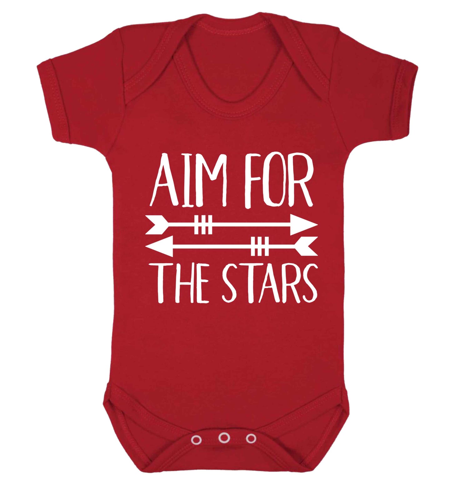 Aim for the stars Baby Vest red 18-24 months