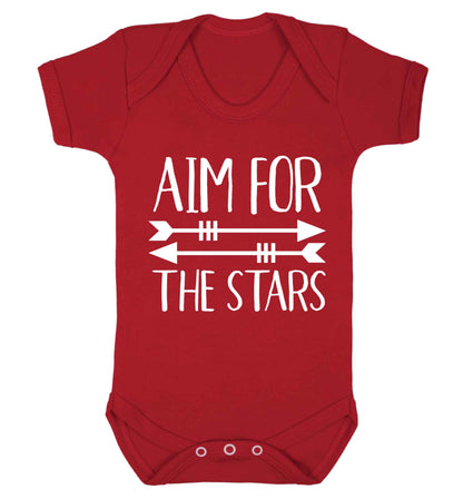 Aim for the stars Baby Vest red 18-24 months