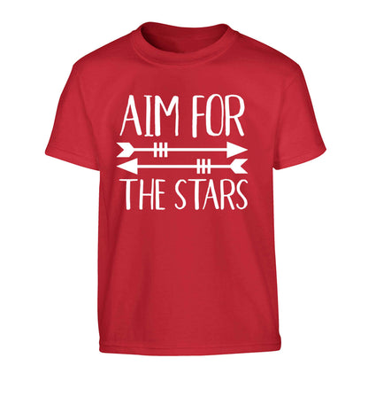 Aim for the stars Children's red Tshirt 12-13 Years