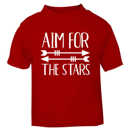 Aim for the stars red Baby Toddler Tshirt 2 Years