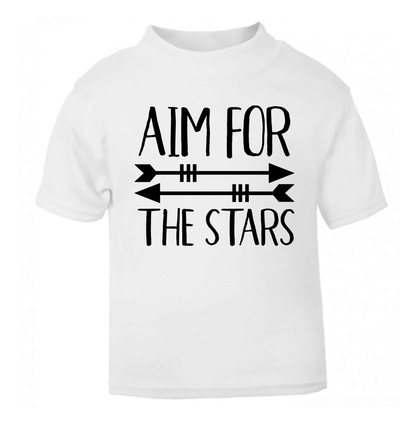 Aim for the stars white Baby Toddler Tshirt 2 Years