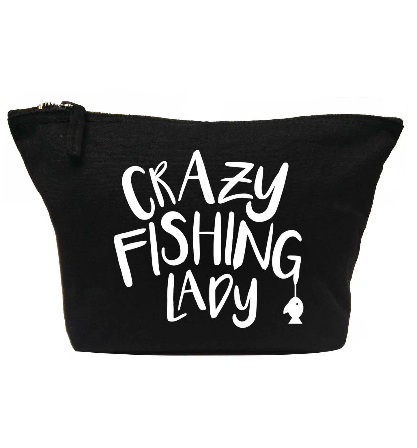 Crazy fishing lady | makeup / wash bag