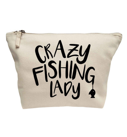 Crazy fishing lady | makeup / wash bag