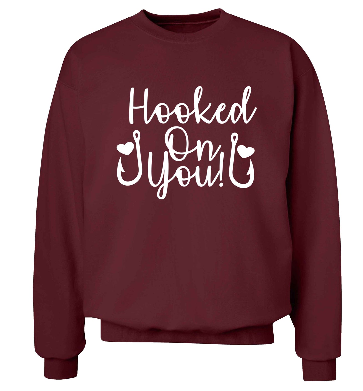 Hooked on you Adult's unisex maroon Sweater 2XL