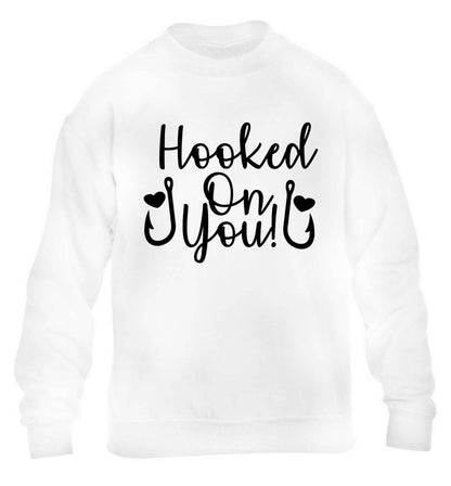 Hooked on you children's white sweater 12-13 Years