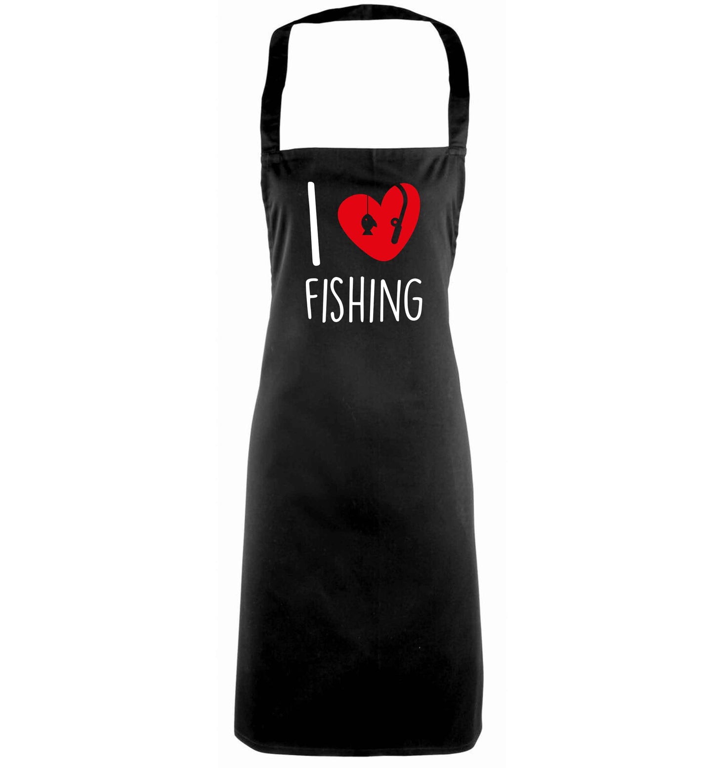 I love fishing black apron