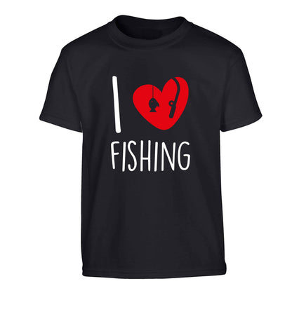 I love fishing Children's black Tshirt 12-13 Years