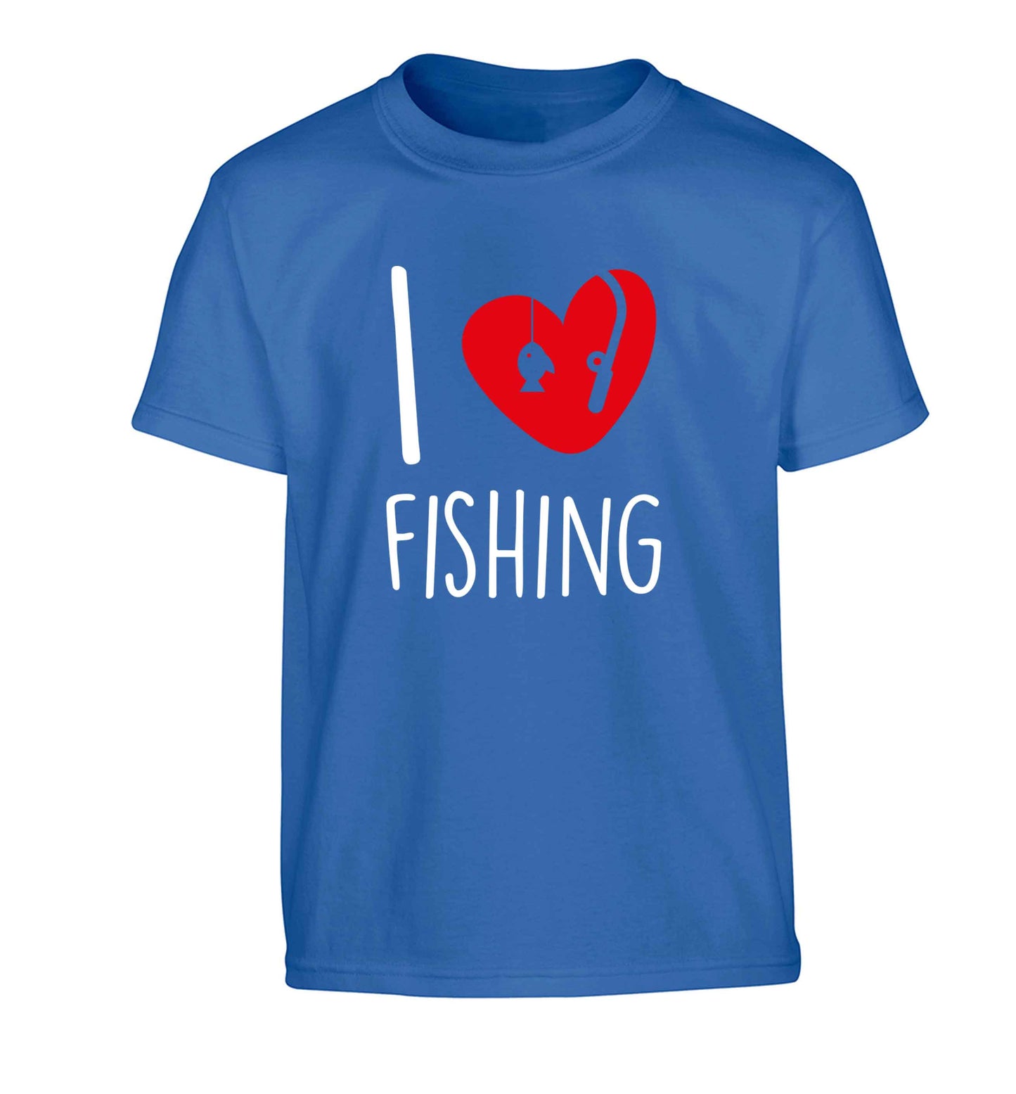 I love fishing Children's blue Tshirt 12-13 Years