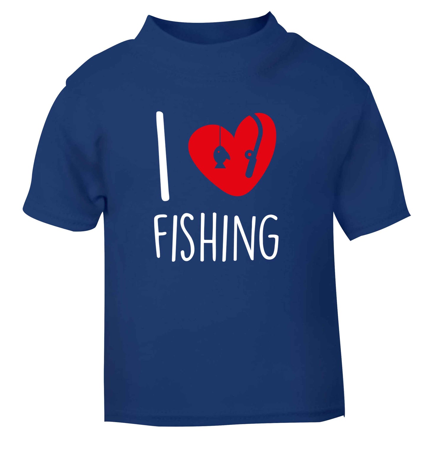 I love fishing blue Baby Toddler Tshirt 2 Years