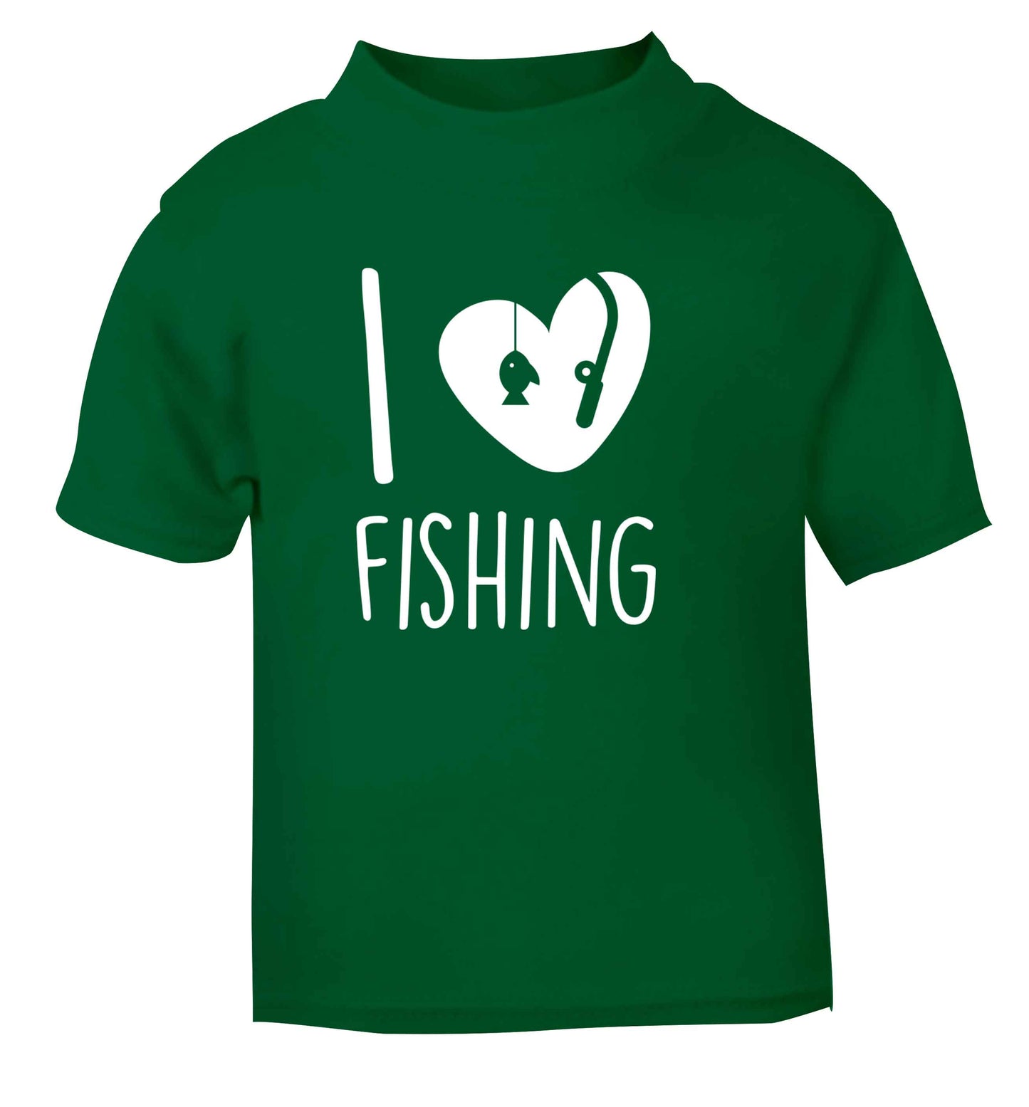 I love fishing green Baby Toddler Tshirt 2 Years