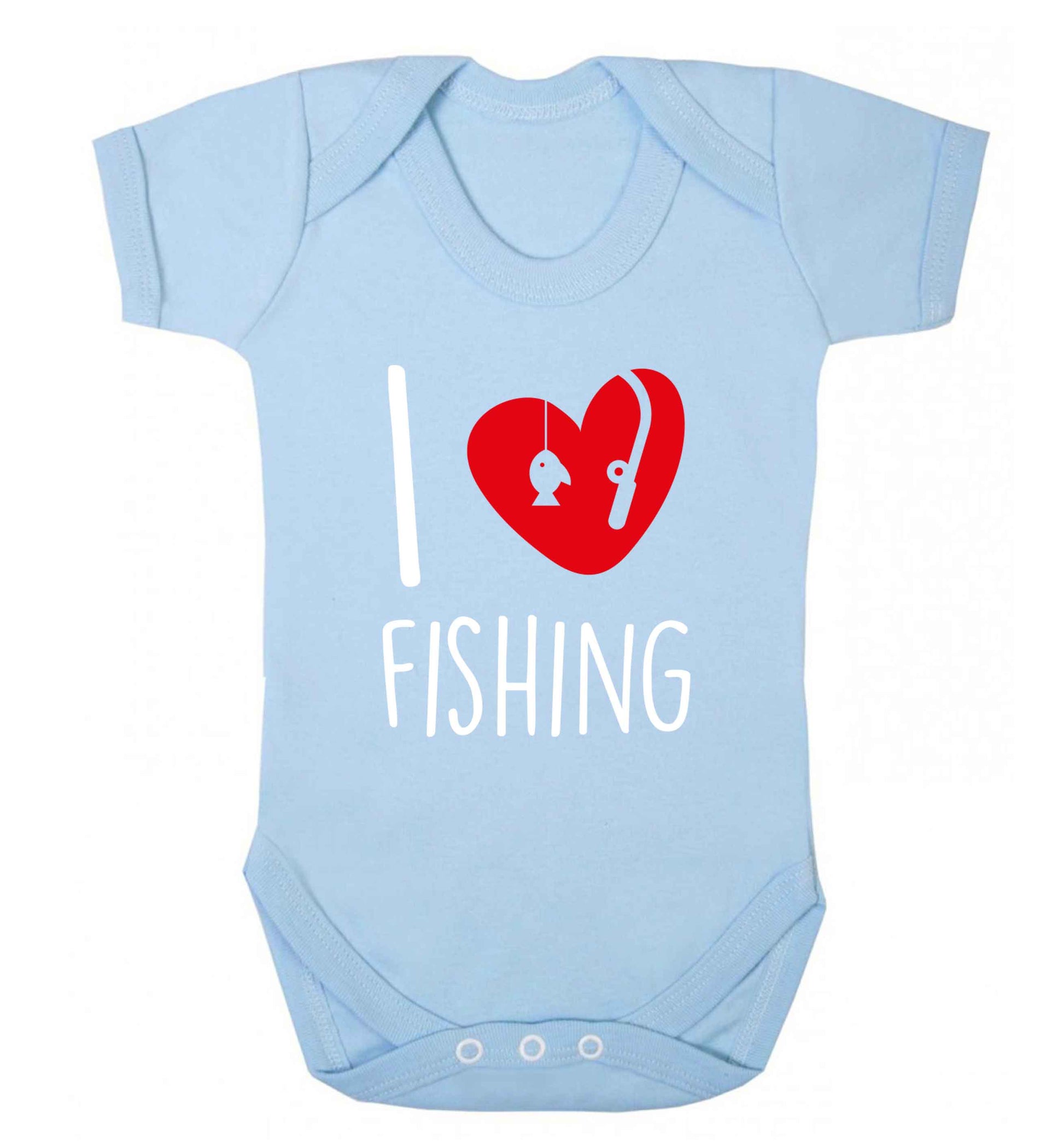 I love fishing Baby Vest pale blue 18-24 months