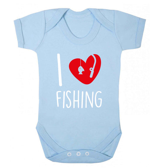 I love fishing Baby Vest pale blue 18-24 months