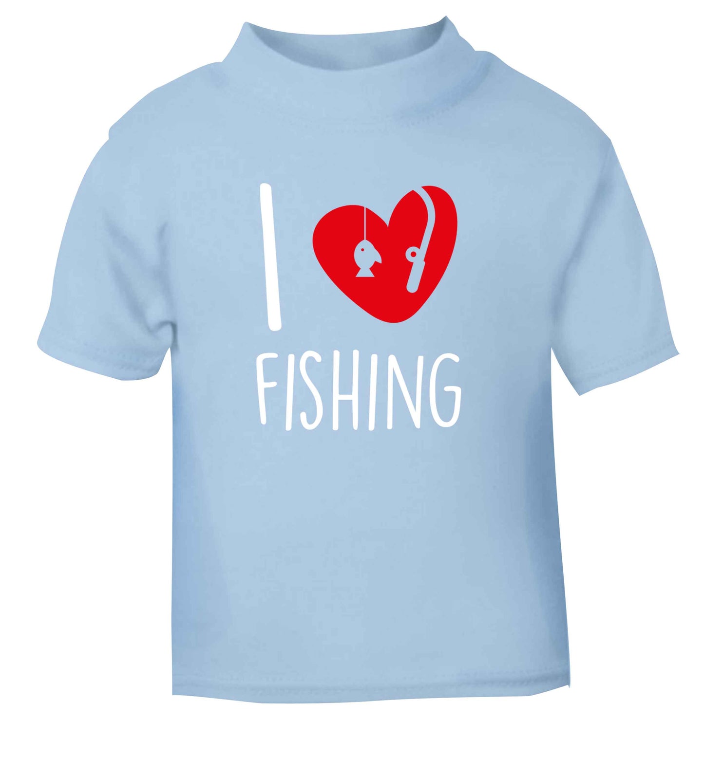 I love fishing light blue Baby Toddler Tshirt 2 Years