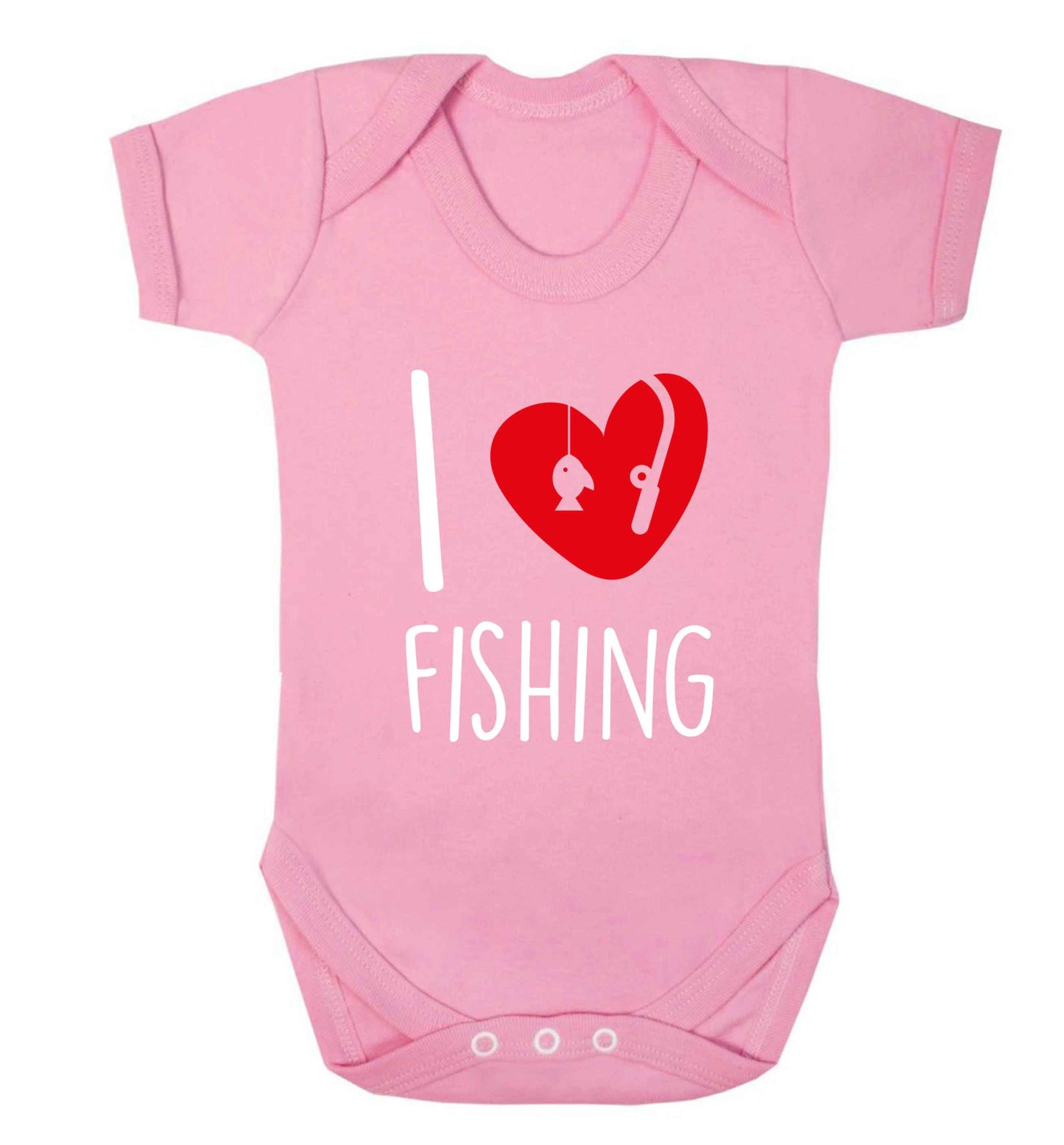 I love fishing Baby Vest pale pink 18-24 months