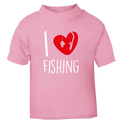 I love fishing light pink Baby Toddler Tshirt 2 Years