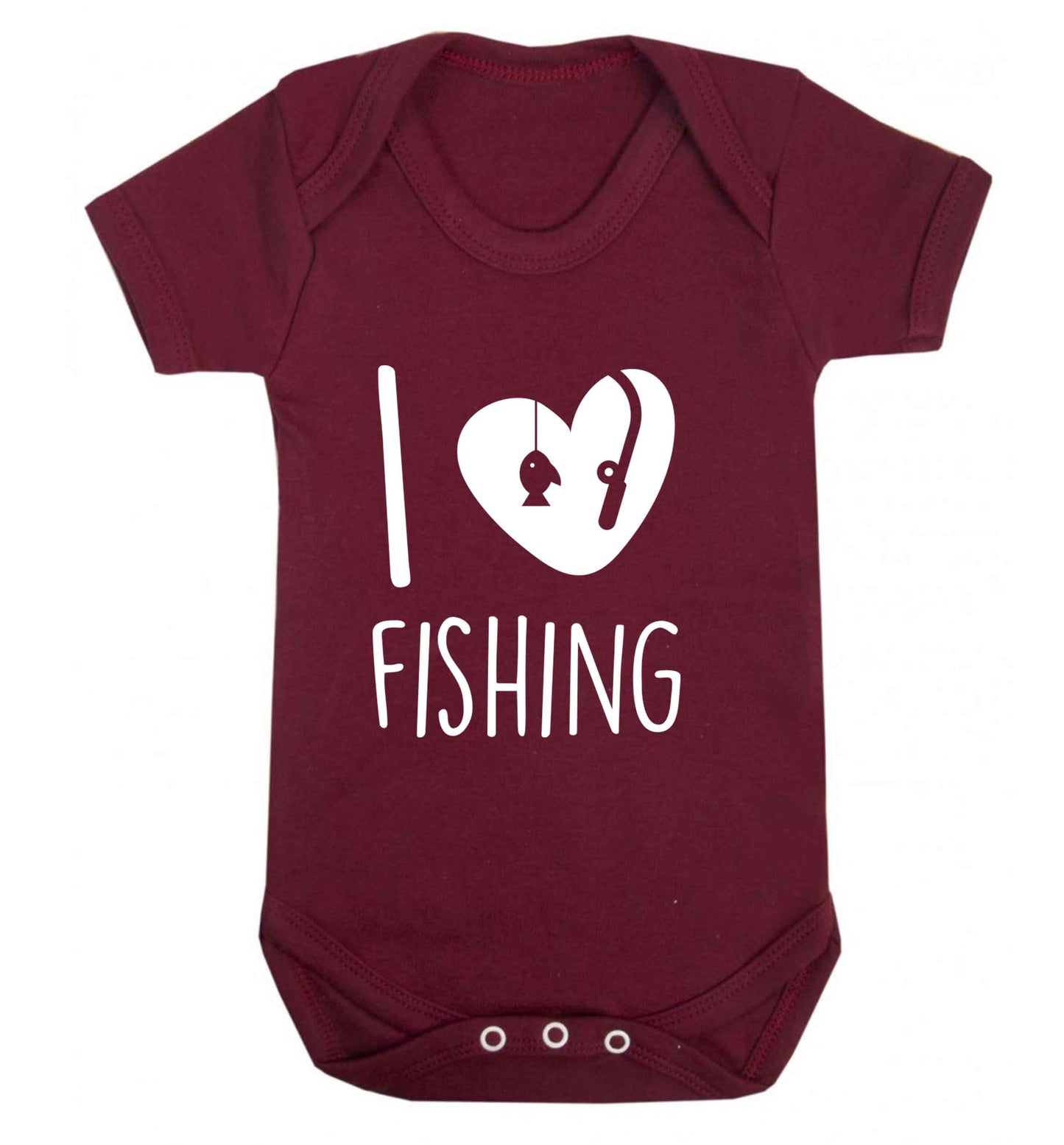 I love fishing Baby Vest maroon 18-24 months