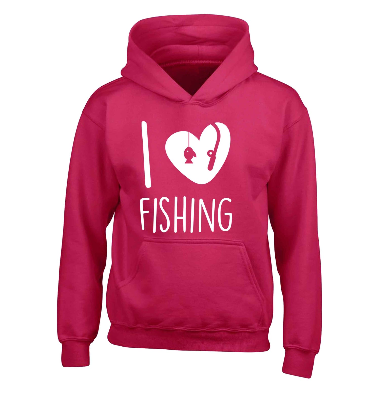 I love fishing children's pink hoodie 12-13 Years