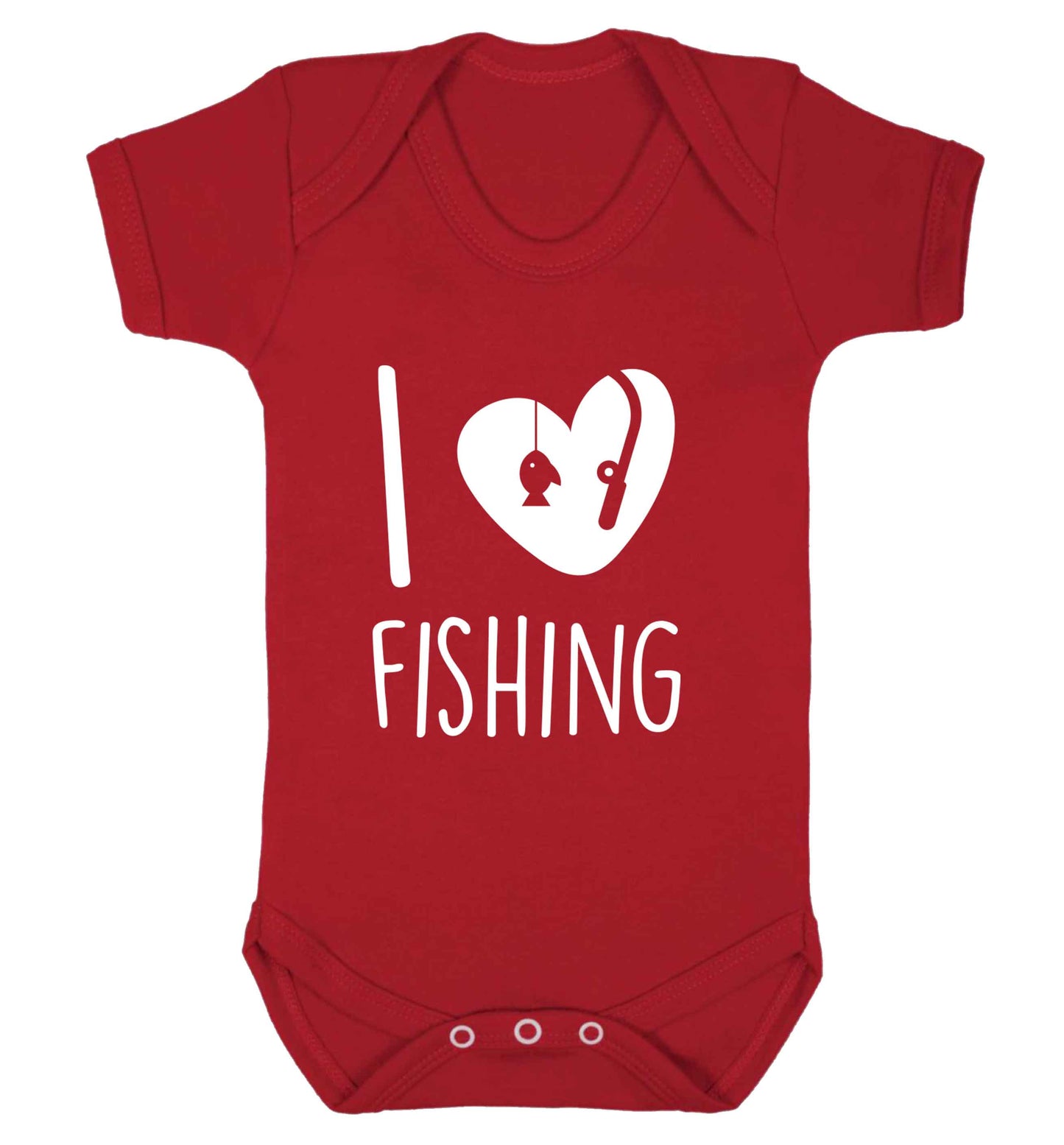 I love fishing Baby Vest red 18-24 months