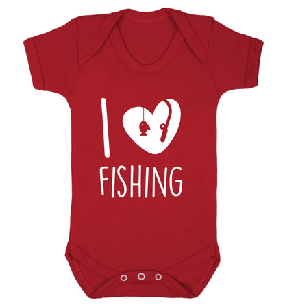 I love fishing Baby Vest red 18-24 months
