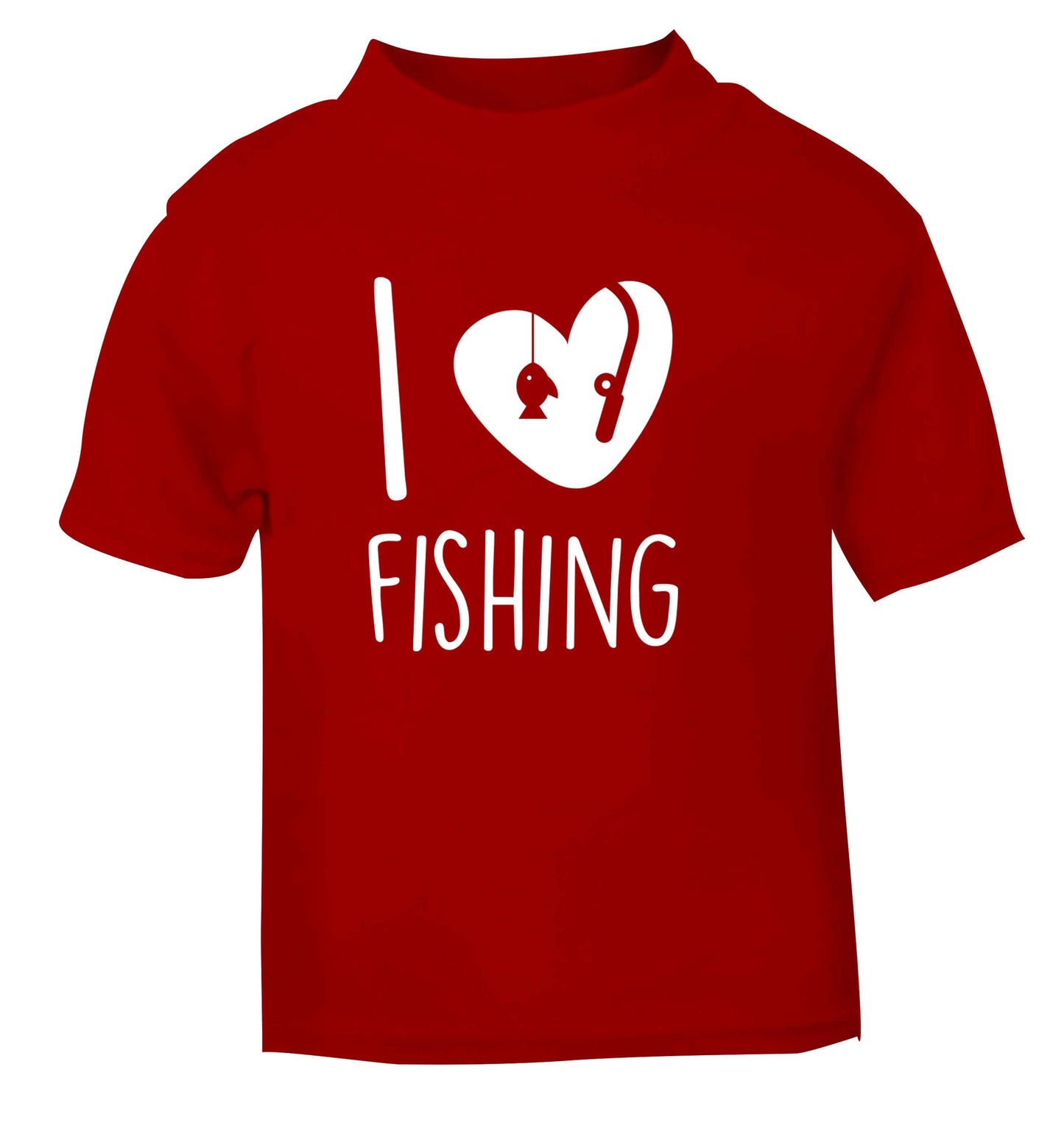 I love fishing red Baby Toddler Tshirt 2 Years