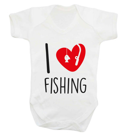 I love fishing Baby Vest white 18-24 months