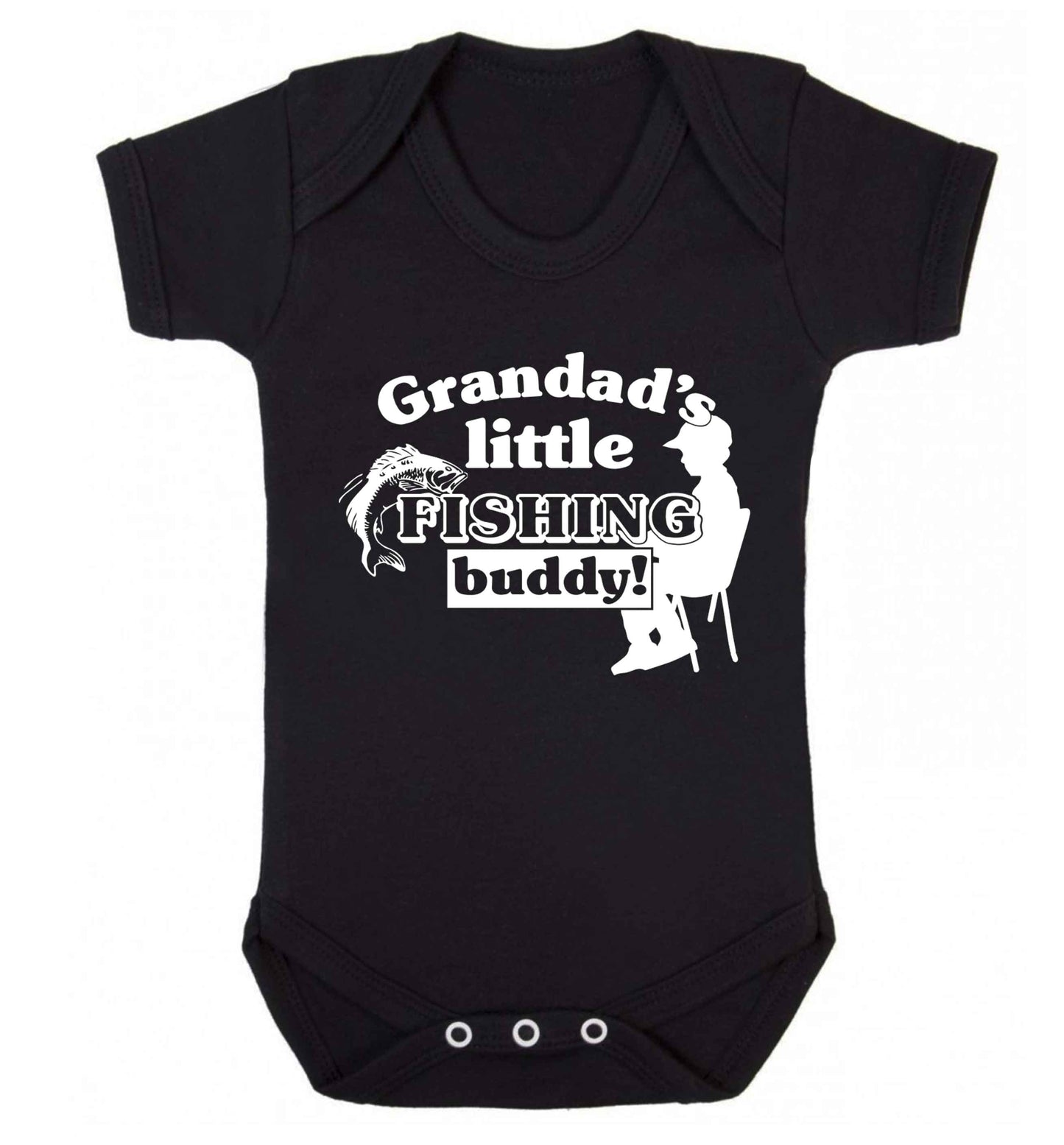 Grandad's little fishing buddy! Baby Vest black 18-24 months