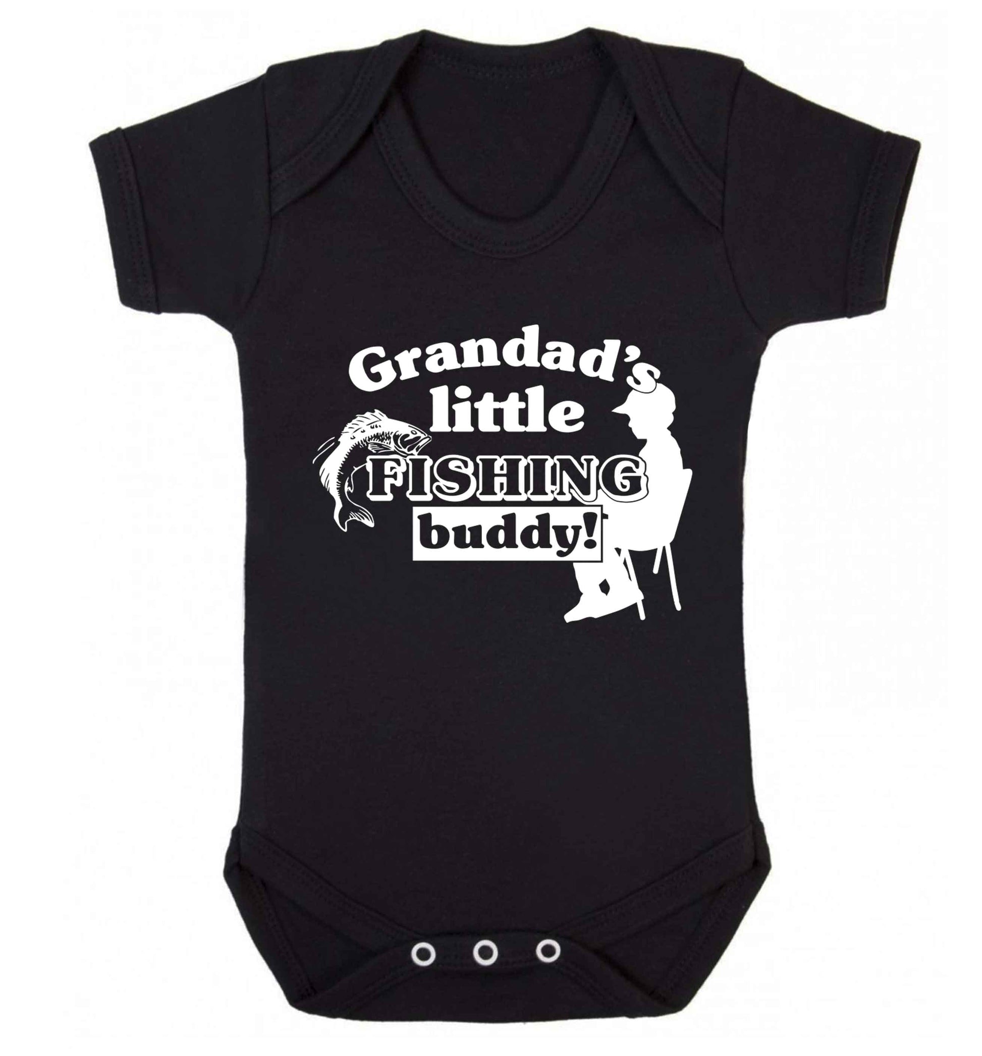 Grandad's little fishing buddy! Baby Vest black 18-24 months
