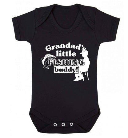 Grandad's little fishing buddy! Baby Vest black 18-24 months