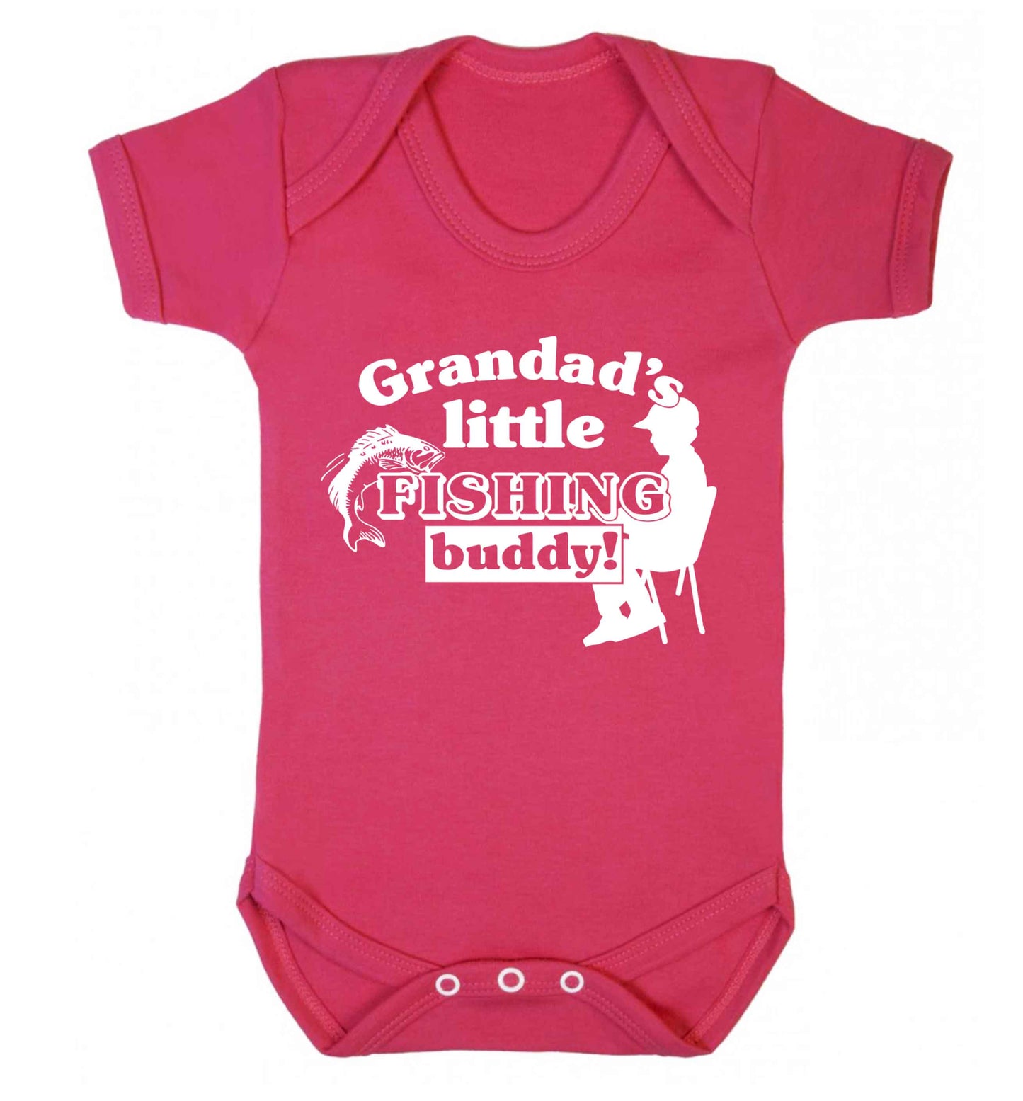 Grandad's little fishing buddy! Baby Vest dark pink 18-24 months